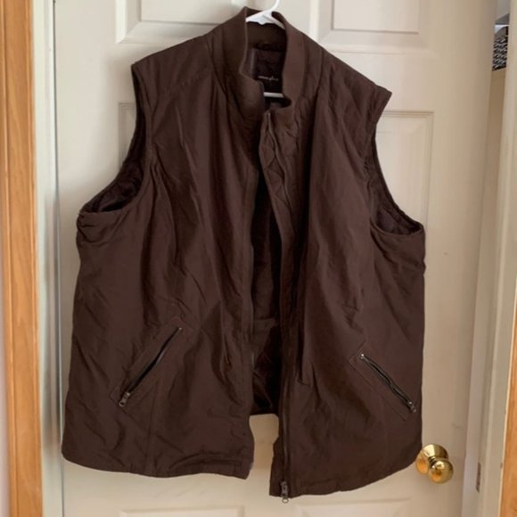 NWT Cotton Ginny Plus Brown Vest XL - Picture 1 of 3